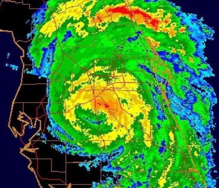 radar image of Hurricane Charlie over Florida